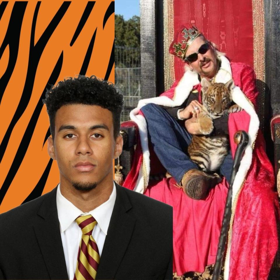 American media personality, businessman, and convicted felon Joe Exotic called out FSU quarterback Jordan Travis on "The Tiger King" name and licensing.