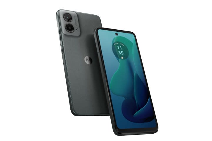 Two Moto G 5G 2024s side by side on a blank background.