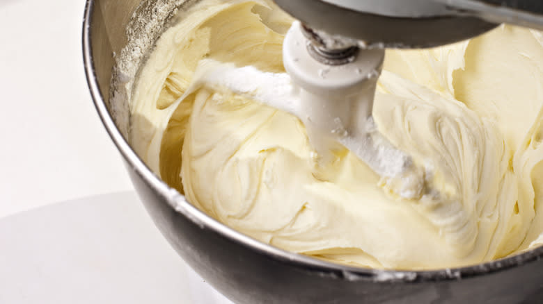 frosting in mixer