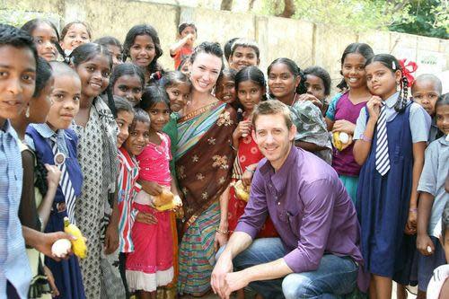 Courtney Sims pictured in India