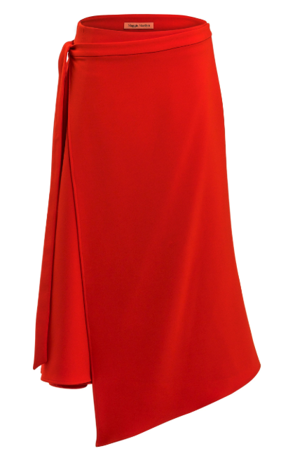 Maggie Marilyn Lady Danger Asymmetric Crepe Wrap Skirt