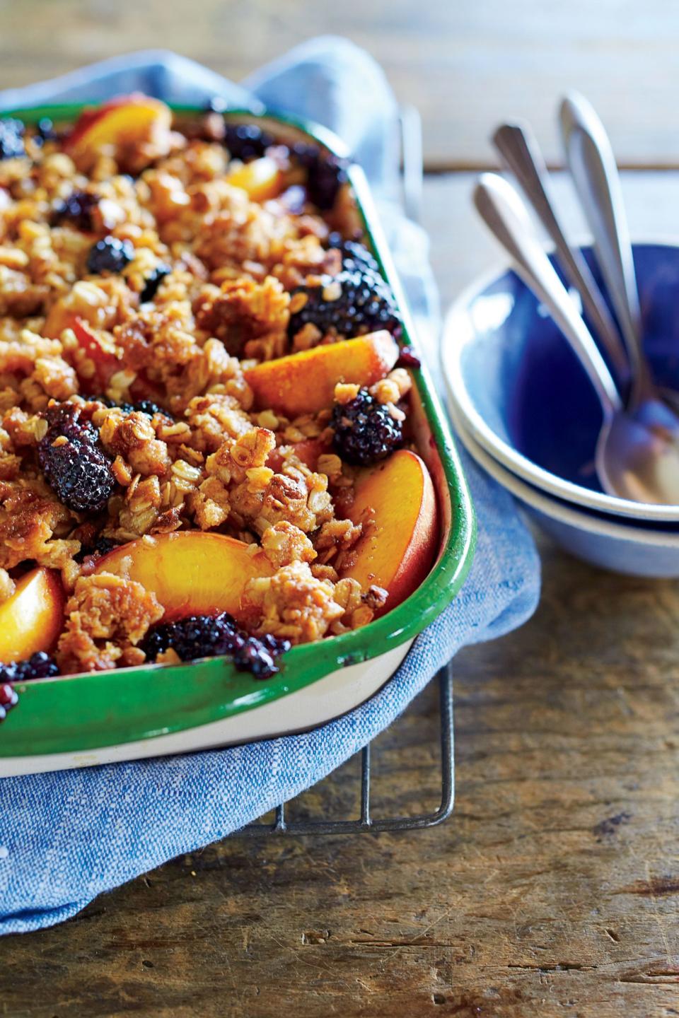 Peach-and-Blackberry Crisp