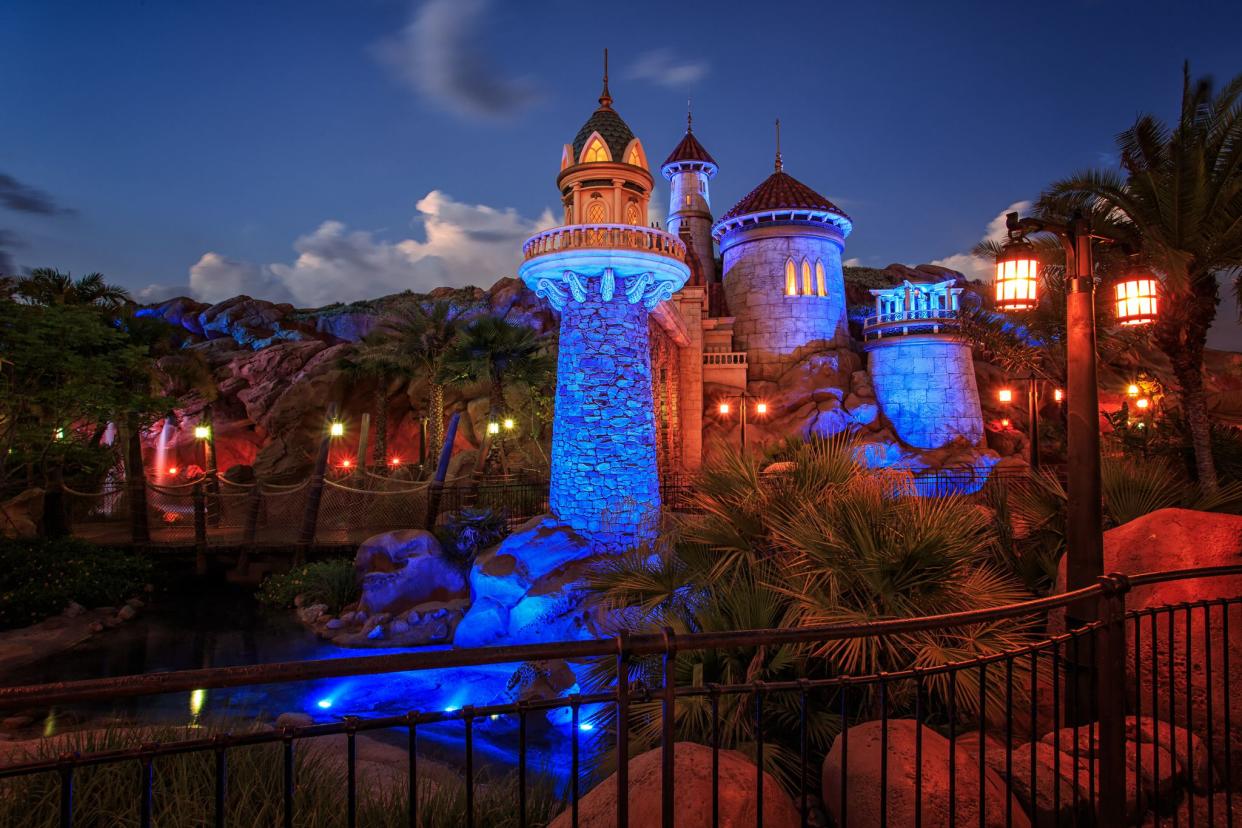 Little Mermaid castle at Fantasyland in Disney World