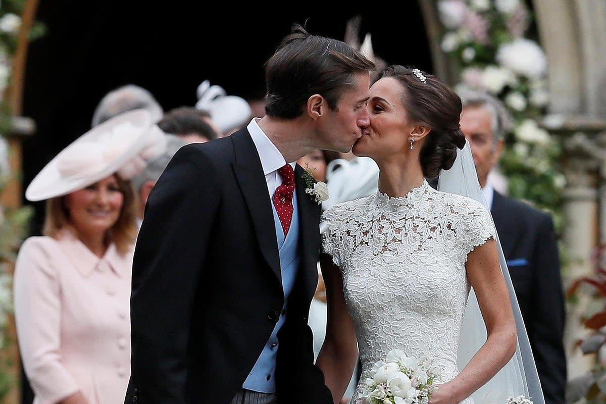 Pippa Middleton and James Matthews on their wedding day in 2017   (REUTERS)