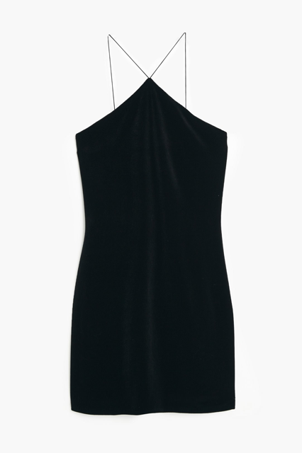 Ride the wave of the ‘90s resurgence in this velvet halter dress.