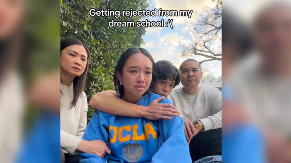 PHOTO: Nicole Laeno has been sharing online since high school and didn't want to shy away from the low points in her life, like her reaction when she learned she didn't get accepted into her dream college.  (Courtesy of Nicole Laeno)
