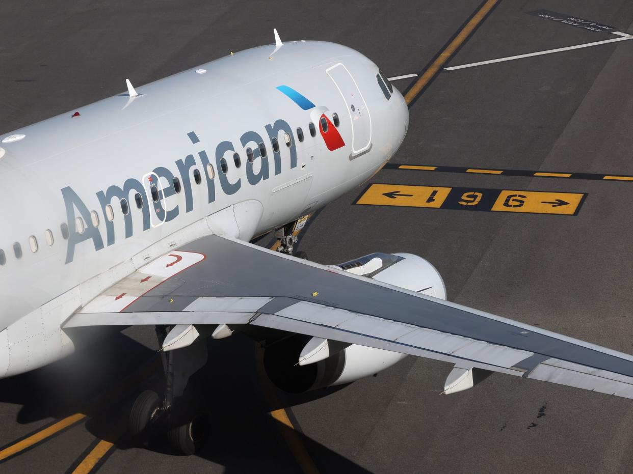 American Airlines jet at LaGuardia