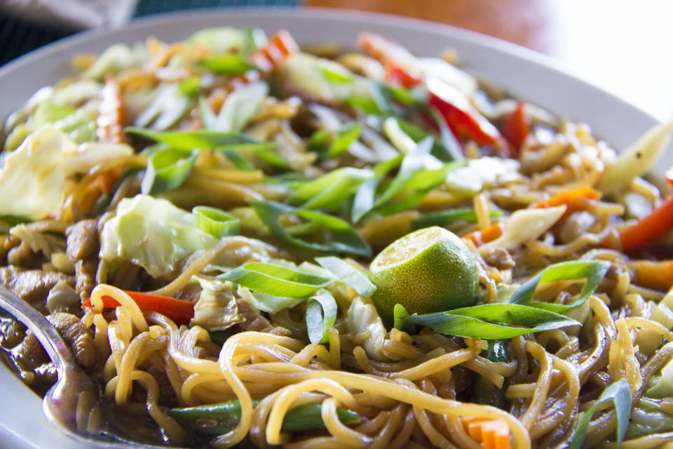 Filipino pancit aka stir fried noodles.