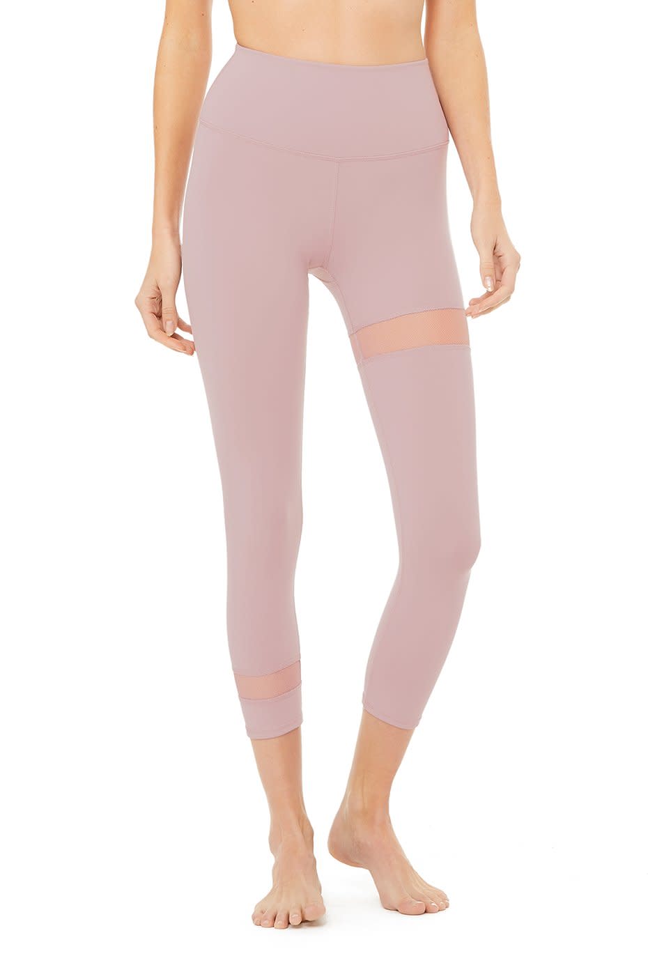 The High-Waist Spatial Capri in Dusted Rose. 