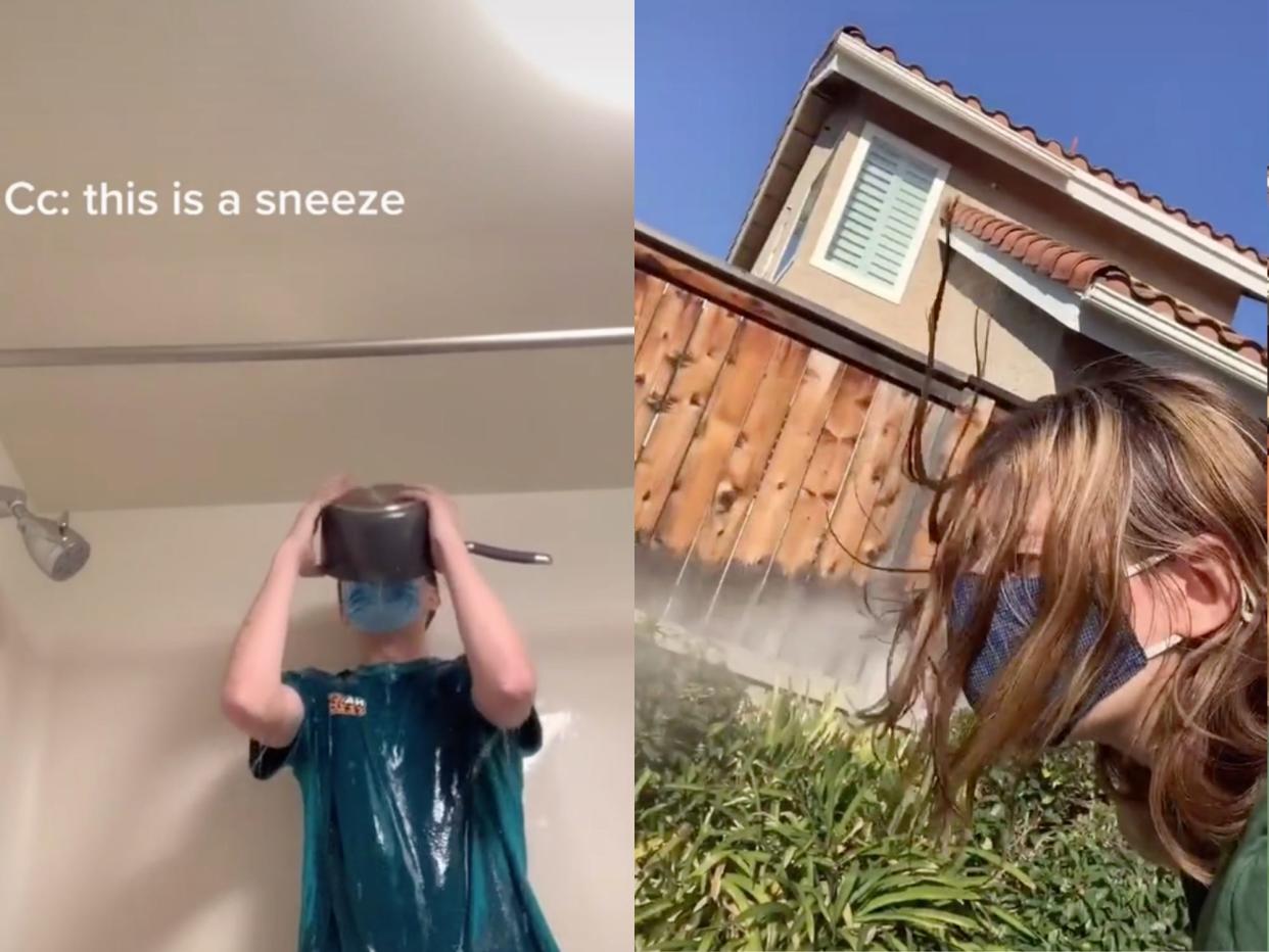 this is a sneeze tiktok mask trend