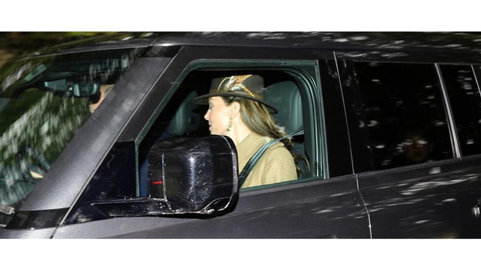 Princess Kate arriving at Crathie Kirk