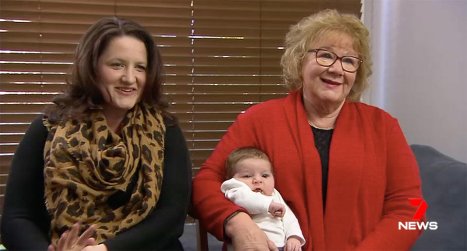 Moira Patten-Barwise and Gabrielle Patten now have an exciting story to tell about the baby’s arrival. Source: 7 News