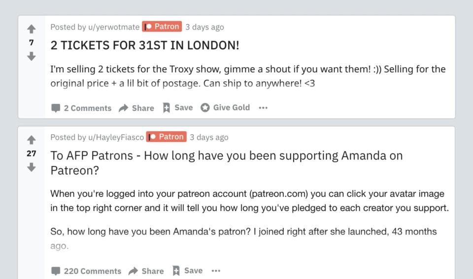 Patreon user flair on reddit
