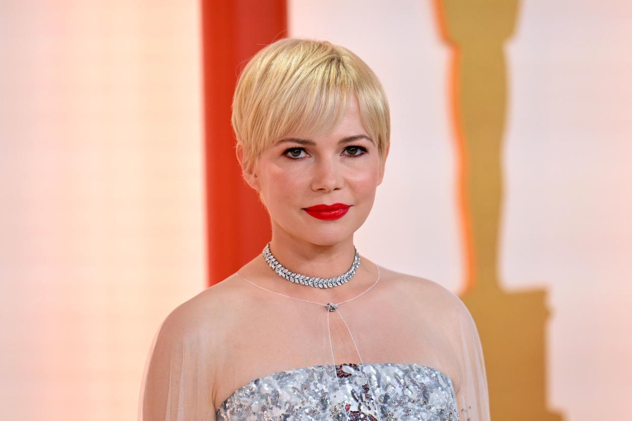 Michelle Williams está protagonizando un fenómeno viral tras imitar a Justin Timberlake en el audiolibro de Britney Spears. (Foto de ANGELA WEISS/AFP via Getty Images)