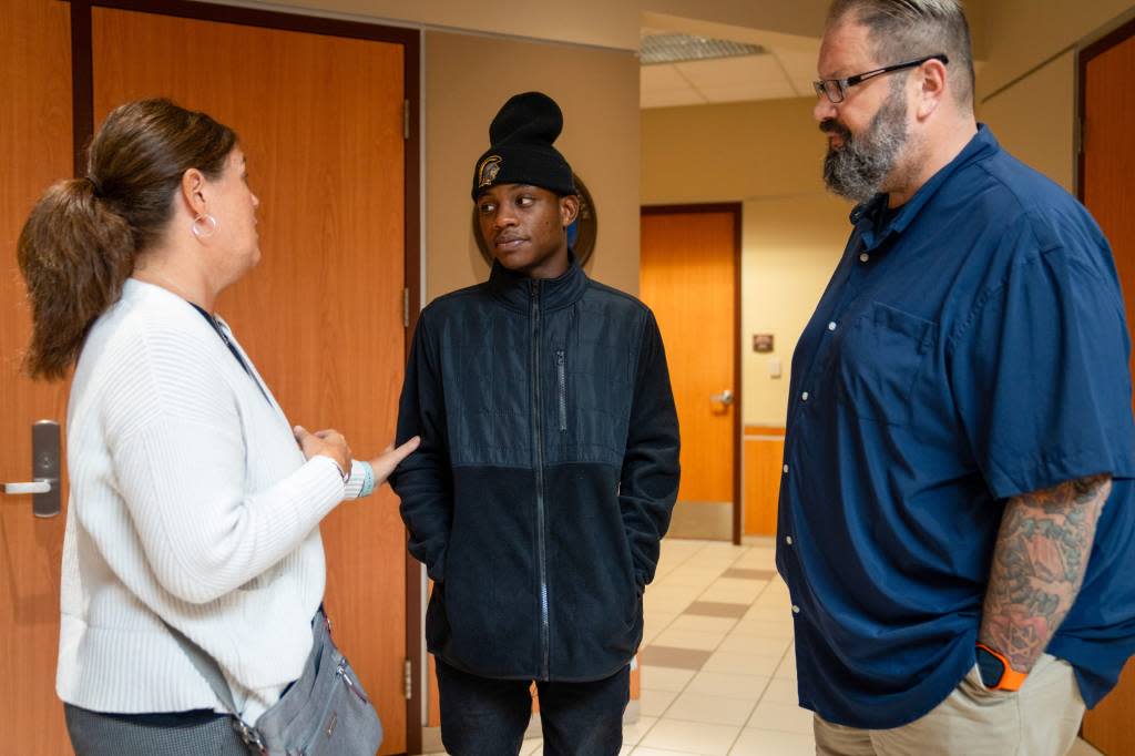 Elijah Goldman (center) was abandoned at a Jamaican boarding school that was shut down over abuse claims by his adoptive parents (not pictured). Audrey Richardson / USA TODAY NETWORK