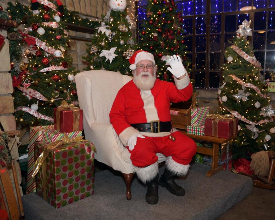 Santa Claus, seen in a recent Joy of Christmas event in Columbiana, will arrive for his 2023 visit on Nov. 23.