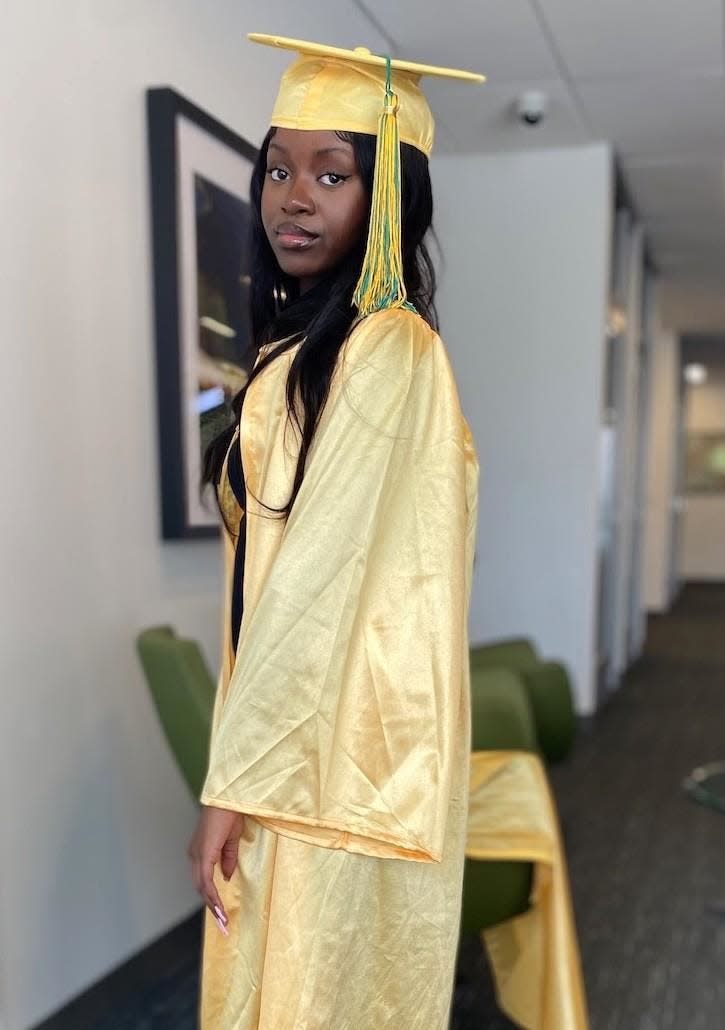 Juliane Lukambo, 18, graduated recently from Northland High School with over $240,000 in scholarship money to different universities. Lukambo grew up in a refugee camp in Uganda before coming to Columbus at age 10. She will be attending the University of Dayton in the fall and studying computer science.