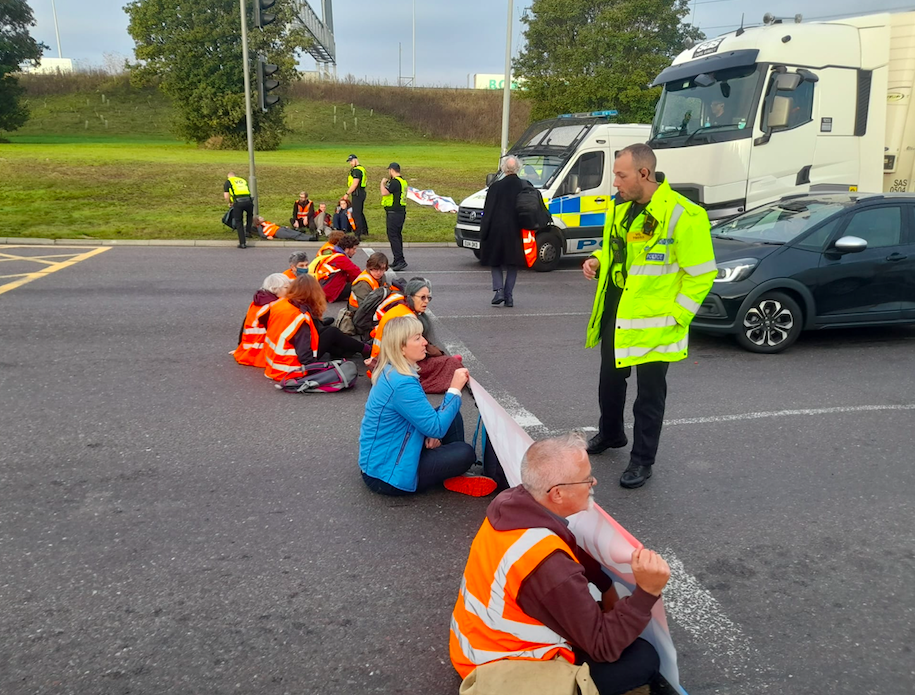 Essex Police arrived at the scene after fights broke out between protesters and drivers. (PA)