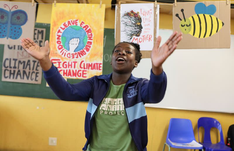 Climate change activists protest in Khayelitsha township