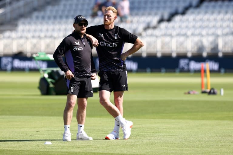 Revamp: England head coach Brendon McCullum and captain Ben Stokes (R) have made several changes to the Test side (Darren Staples)