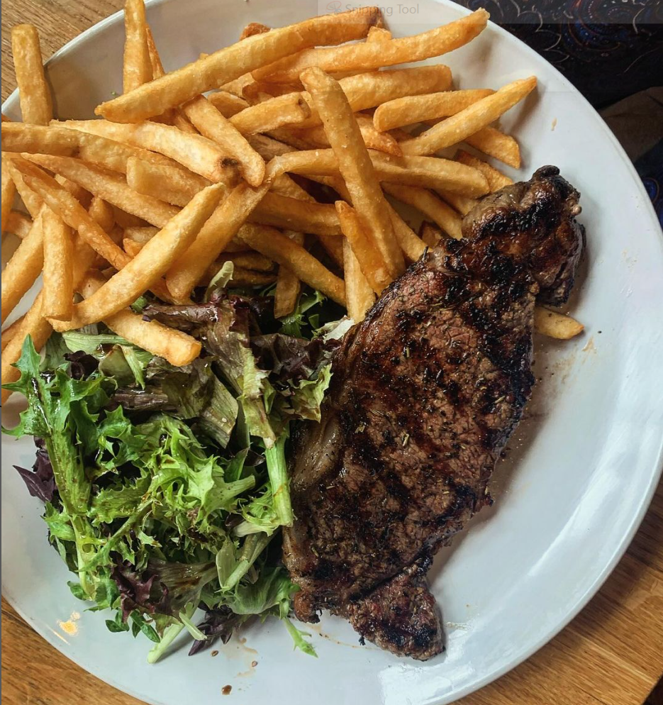 Steak frites from Luca Bistro, in Mount Adams.