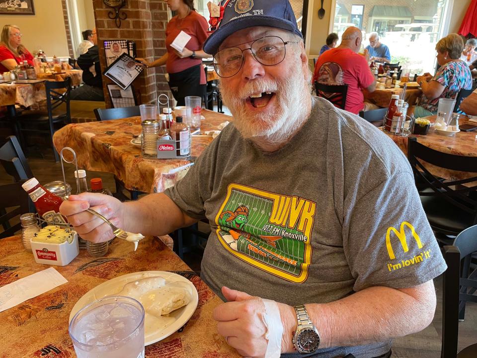 Retired Knoxville police officer Billy Bates said he knows where to get good food and is a regular at Sami’s Café, 9700 Kingston Pike, Tuesday, July 5, 2022.