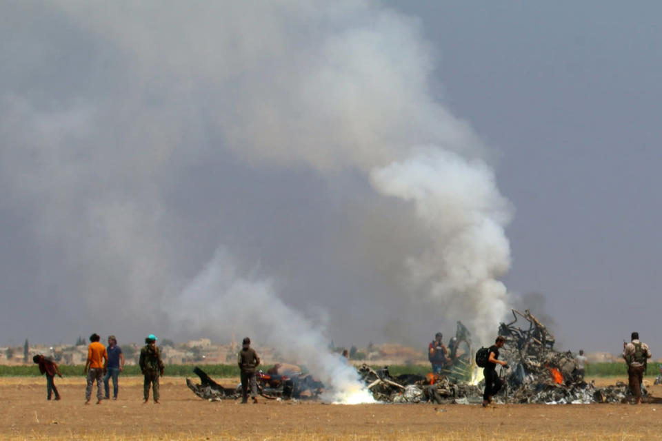 Russian military helicopter shot down in Syria