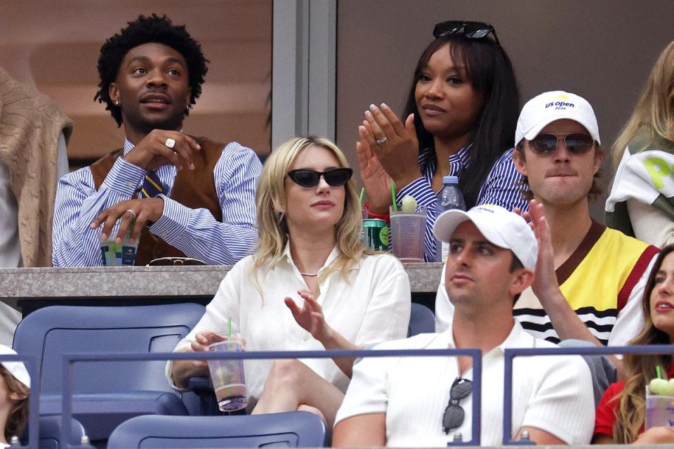 Emma Roberts at the US Open on September 7 (Getty Images)