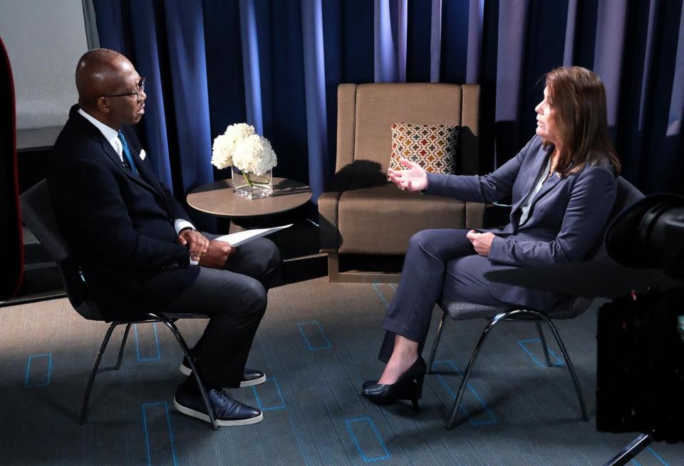 PHOTO: U.S. Secret Service Director Kimberly Cheatle sat down with ABC News in her first network interview since the assassination attempt on former President Donald Trump. (ABC News)