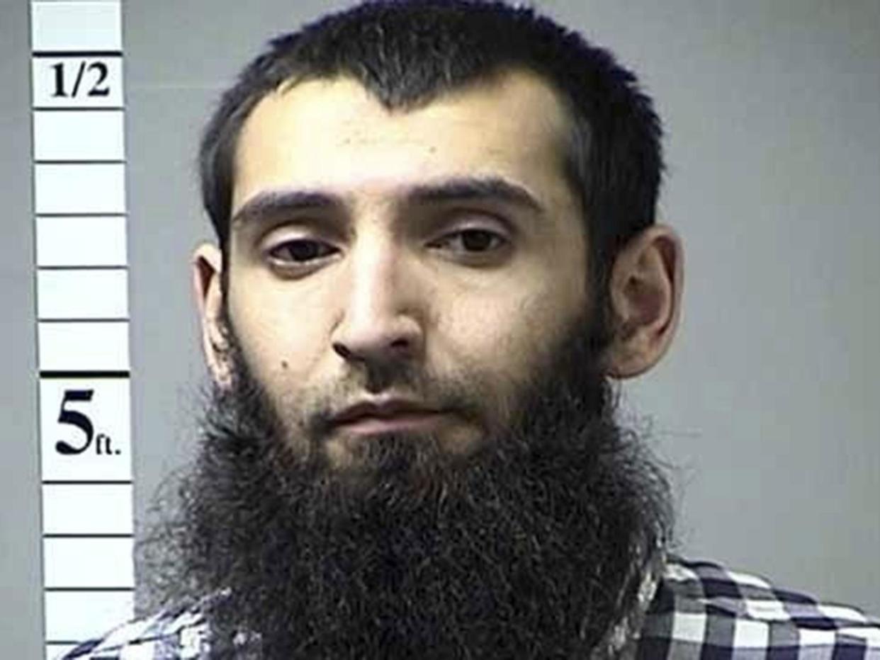 The alleged killer in the New York City truck attack says that he was inspired by Isis videos: St Charles County Department of Corrections/KMOV via AP