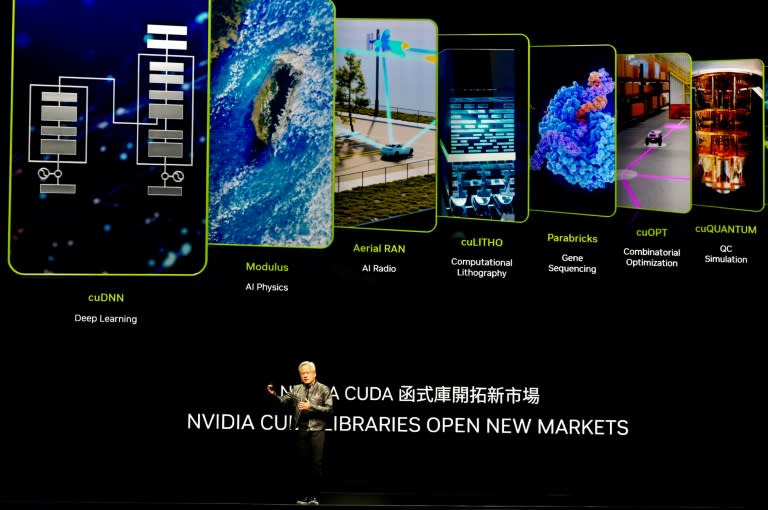 Jensen Huang, shown in Taipei earlier this month, ahead of Nvidia's rise to become the world's most valuable company (Sam Yeh)