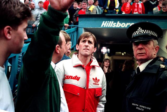 Kenny Dalglish at the Hillsborough Disaster  (Photo by Ross Kinnaird/EMPICS via Getty Images)