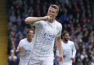 Britain Soccer Football - Crystal Palace v Leicester City - Premier League - Selhurst Park - 15/4/17 Leicester City's Robert Huth celebrates scoring their first goal Reuters / Hannah McKay Livepic