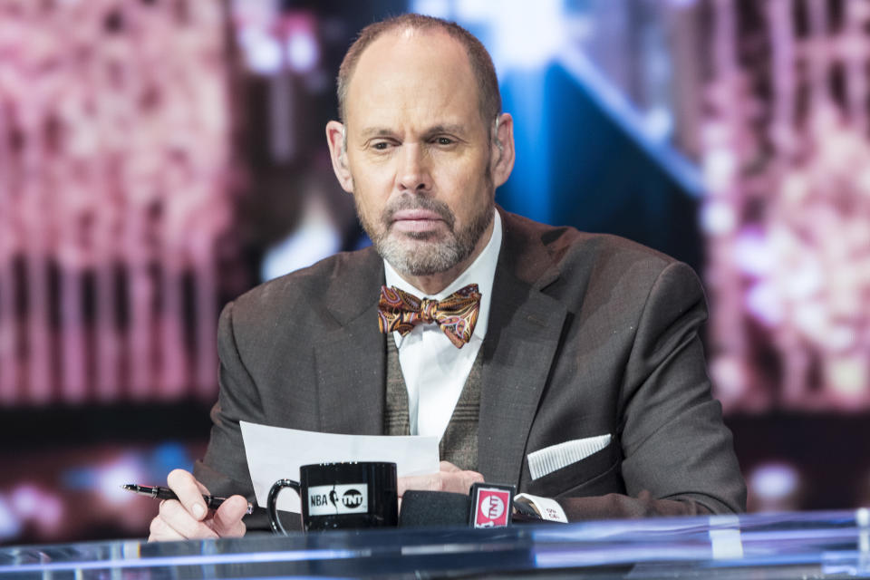 LAS VEGAS, NV - JANUARY 11: Ernie Johnson pictured during a special live NBA On TNT Telecast at CES 2018 in Las Vegas, Nevada on January 11, 2018. Credit: Damairs Carter/MediaPunch/IPX