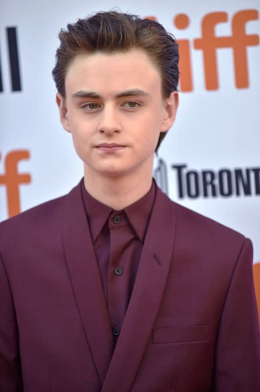 Jaeden Martell arrives for the world premiere of "Knives Out" at the Princess of Wales Theatre during the Toronto International Film Festival on September 7, 2019. The actor turns 21 on January 4. File Photo by Chris Chew/UPI