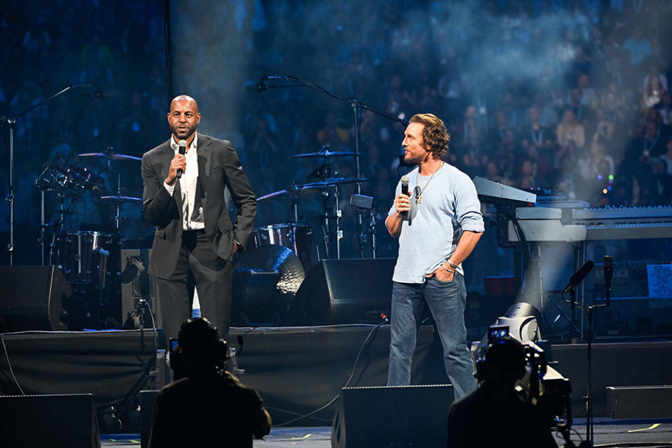 Andre Iguodala and Matthew McConaughey attend Dreamfest Concert for UCSF Benioff Children's Hospitals