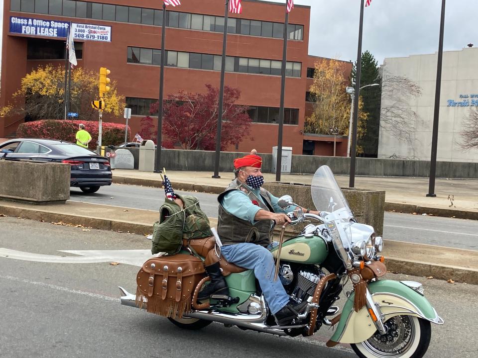 A Veterans Day motorcade was held in Fall River Wednesday.