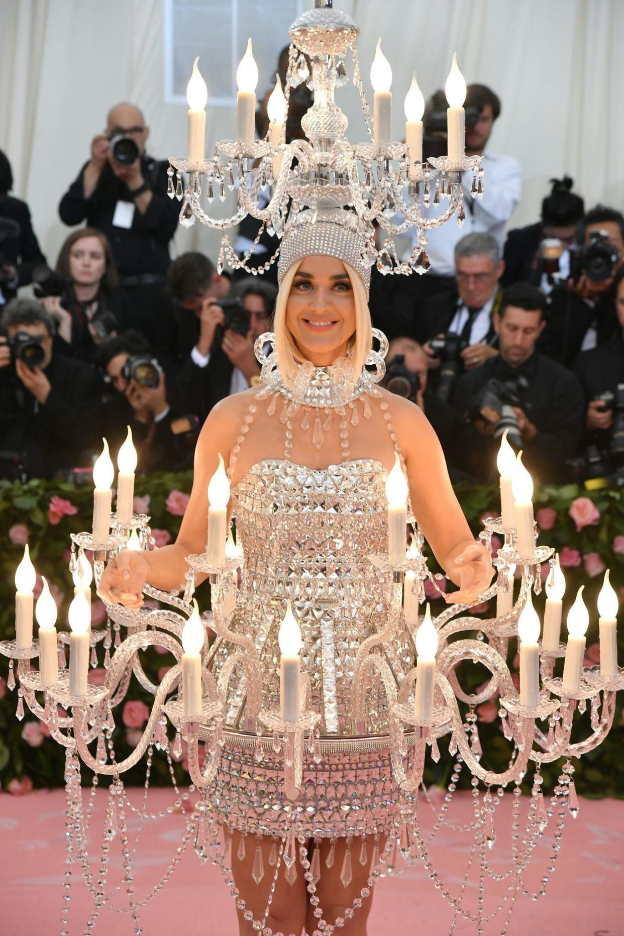 Katy Perry arrives for the 2019 Met Gala at the Metropolitan Museum of Art on May 6, 2019, in New York. - The Gala raises money for the Metropolitan Museum of Arts Costume Institute. The Gala's 2019 theme is Camp: Notes on Fashion" inspired by Susan Sontag's 1964 essay "Notes on Camp".