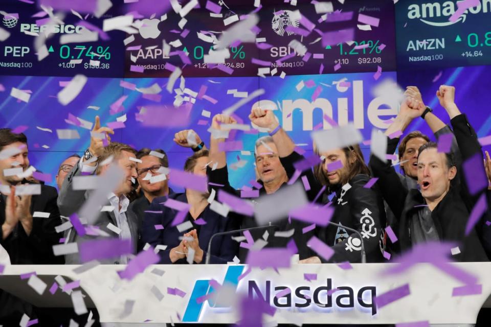 <div class="inline-image__caption"><p>SmileDirectClub debuted its IPO at the Nasdaq in September.</p></div> <div class="inline-image__credit">Lucas Jackson/Reuters</div>