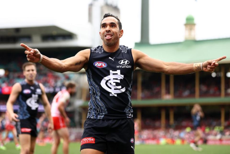 Eddie Betts of the Blues