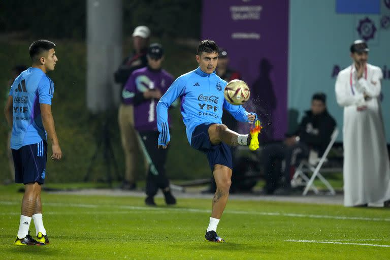 Entrenamiento de la Selección Argentina antes del partido contra Francia por la final de la Copa del Mundo