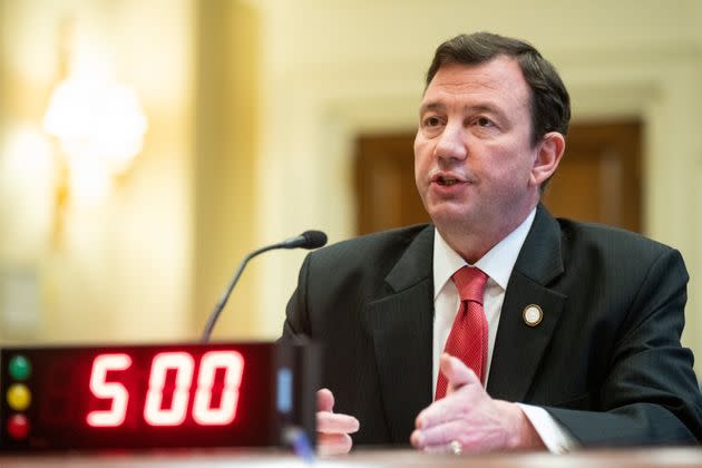 Architect of the Capitol J. Brett Blanton testifies during a House Administration Committee hearing in the Longworth House Office Building in Washington on Feb. 9, 2023.