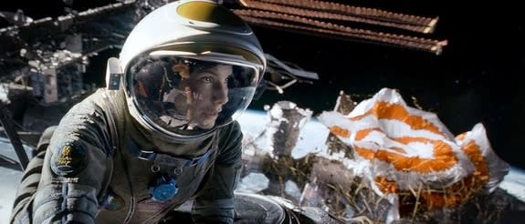 A scene from Warner Bros. Pictures' science-fiction thriller "Gravity," a Warner Bros. Pictures 2013 release.