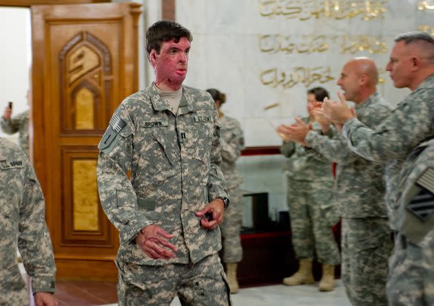 Adam Laxalt is pitted against retired Army Capt. Sam Brown, who sustained burns over much of his body in an IED explosion. (Photo: Lee Craker/U.S. Department of Defense)