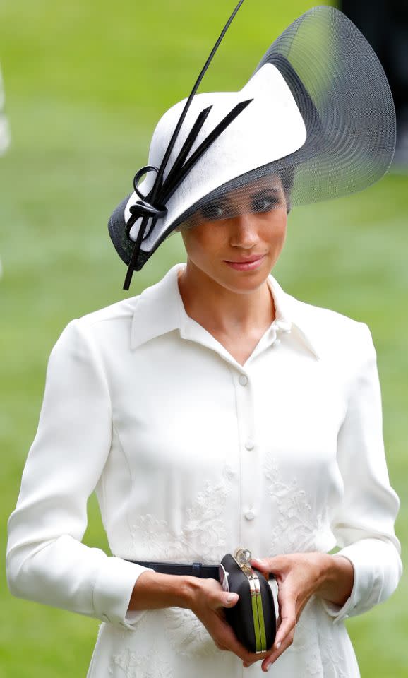 Meghan Markle beim ersten Tag des Ascot Pferderennens. Bild: Getty Images