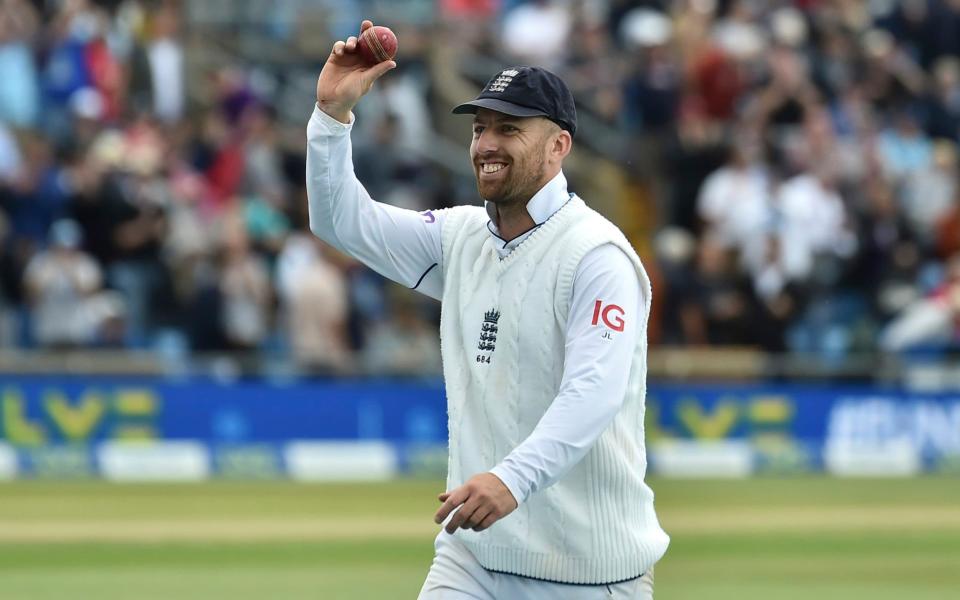 Jack Leach takes the applause for his efforts - AP