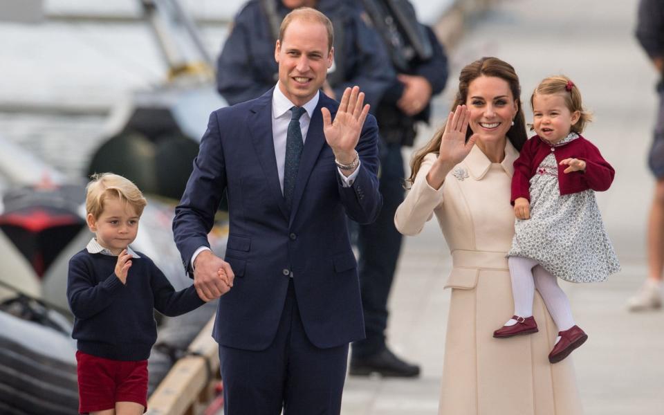 Prince George and Princess Charlotte with their parents. - Credit: Dominic Lipinski/PA Wire