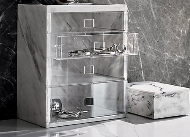 OnDisplay Tiered Acrylic Jewelry Cabinet Organizer