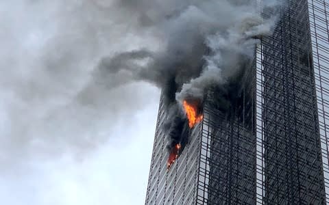 A fire has broken out at Trump Tower in New York
