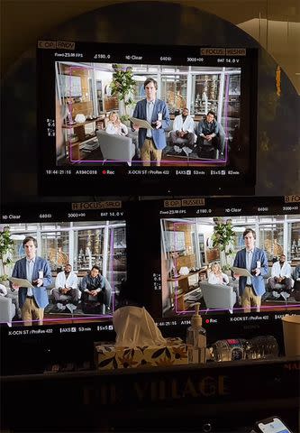 <p>Christina Chang/Instagram</p> Freddie Highmore in a scene from 'The Good Doctor's' series finale as captured on production displays.